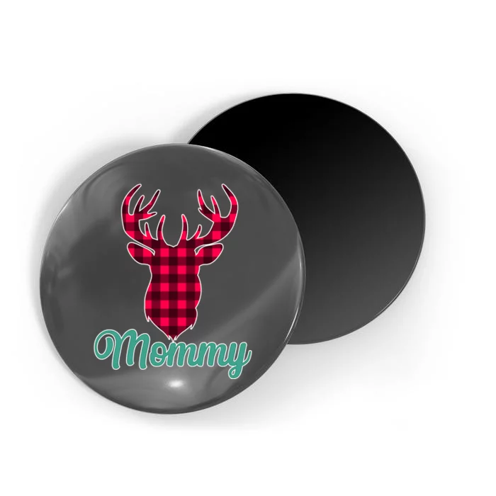 Matching Holiday Family Plaid Reindeer Mommy Magnet