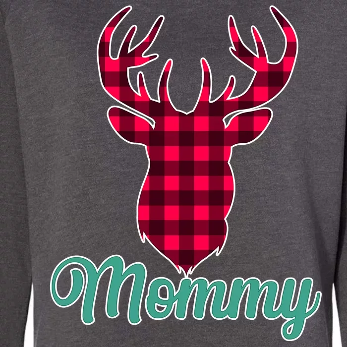 Matching Holiday Family Plaid Reindeer Mommy Womens California Wash Sweatshirt