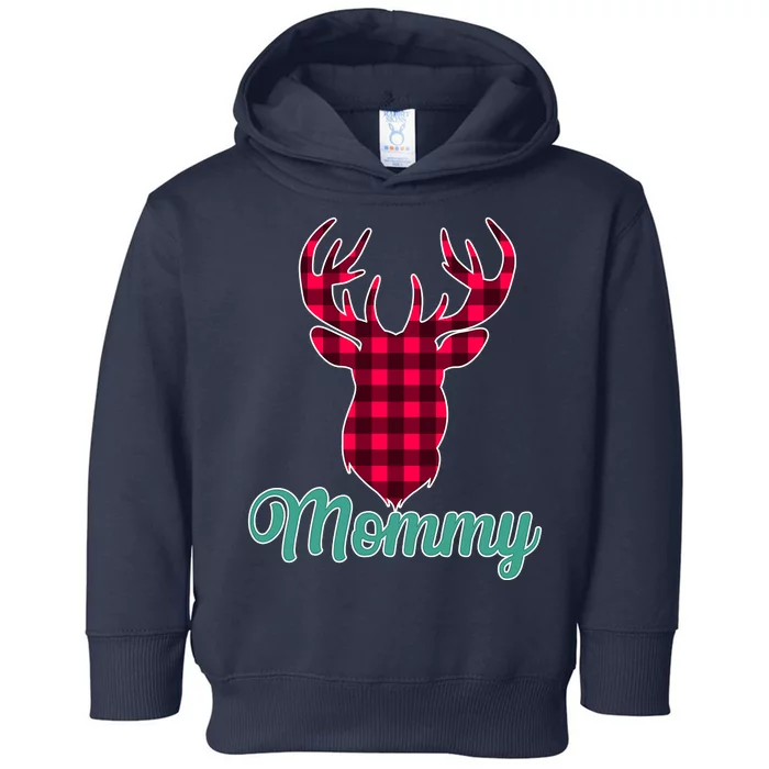 Matching Holiday Family Plaid Reindeer Mommy Toddler Hoodie