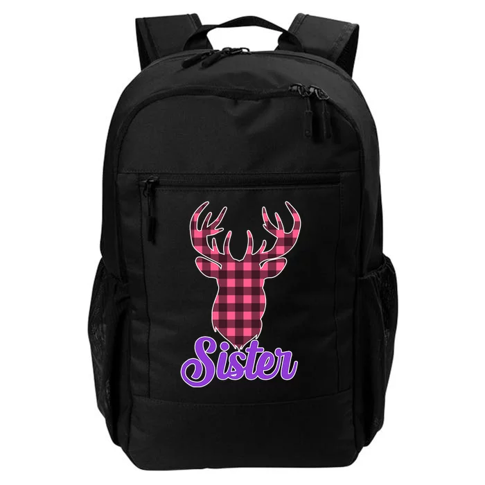 Matching Holiday Family Plaid Reindeer Sister Daily Commute Backpack