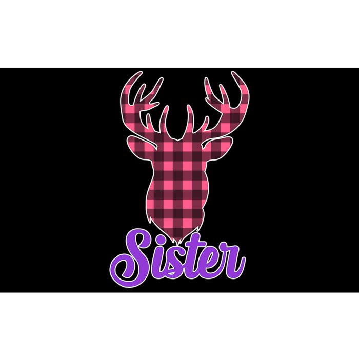 Matching Holiday Family Plaid Reindeer Sister Bumper Sticker