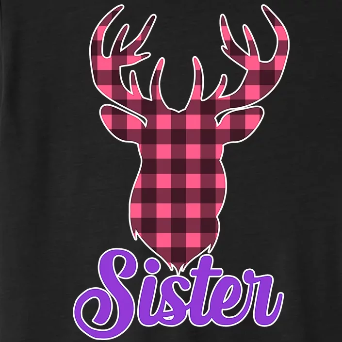 Matching Holiday Family Plaid Reindeer Sister ChromaSoft Performance T-Shirt