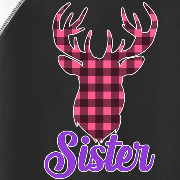 Matching Holiday Family Plaid Reindeer Sister Toddler Fine Jersey T-Shirt