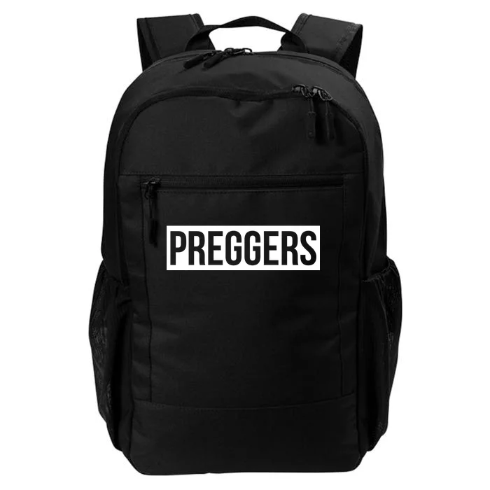 Maternity Slogan Preggers Box Logo Daily Commute Backpack