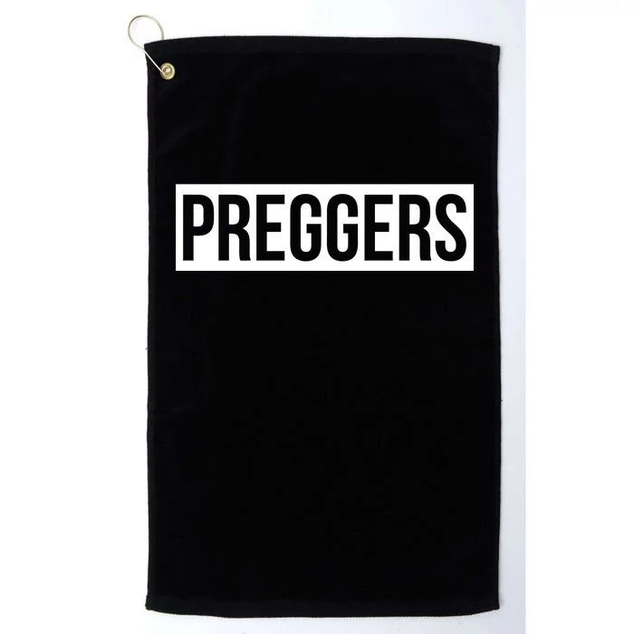 Maternity Slogan Preggers Box Logo Platinum Collection Golf Towel