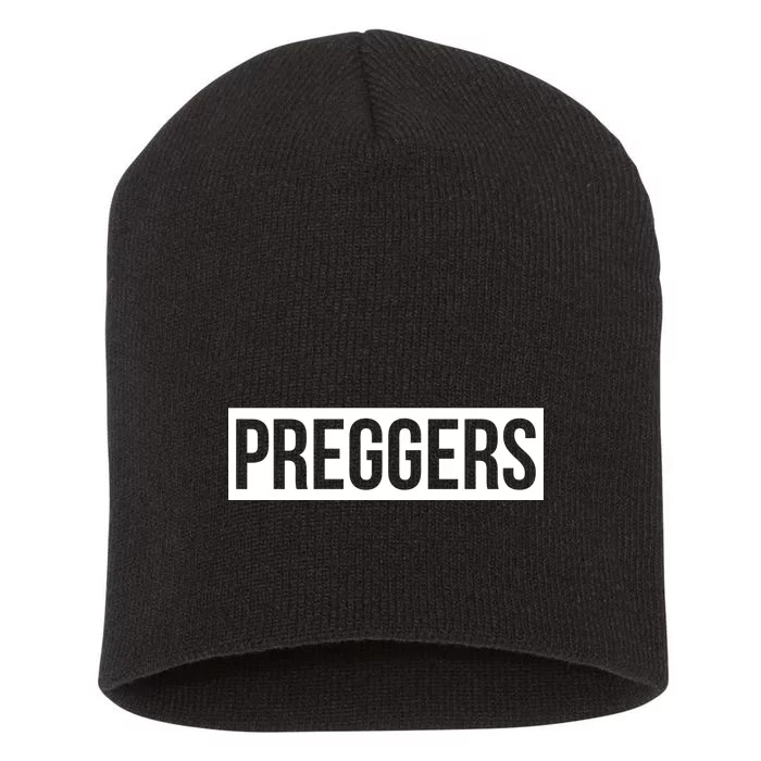 Maternity Slogan Preggers Box Logo Short Acrylic Beanie