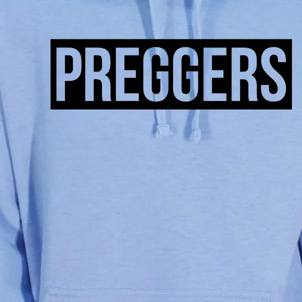 Maternity Slogan Preggers Box Logo Unisex Surf Hoodie