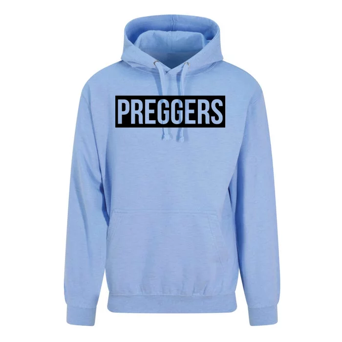 Maternity Slogan Preggers Box Logo Unisex Surf Hoodie