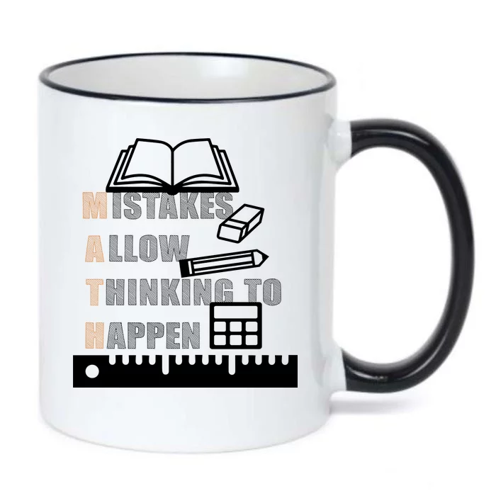 Math Allow Thinking To Happen Black Color Changing Mug