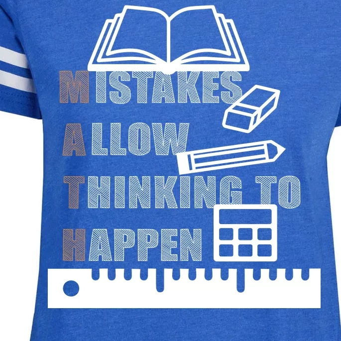 Math Allow Thinking To Happen Enza Ladies Jersey Football T-Shirt