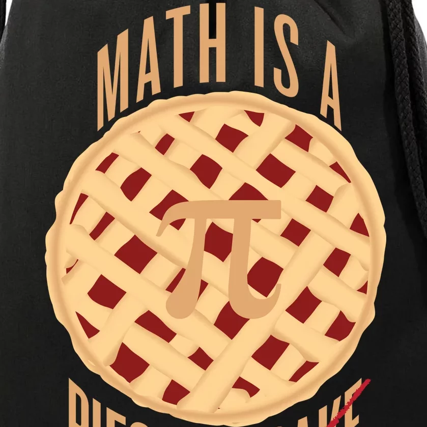 Math Is A Piece Of Cake Pi Day Drawstring Bag