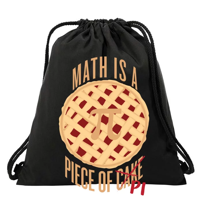 Math Is A Piece Of Cake Pi Day Drawstring Bag