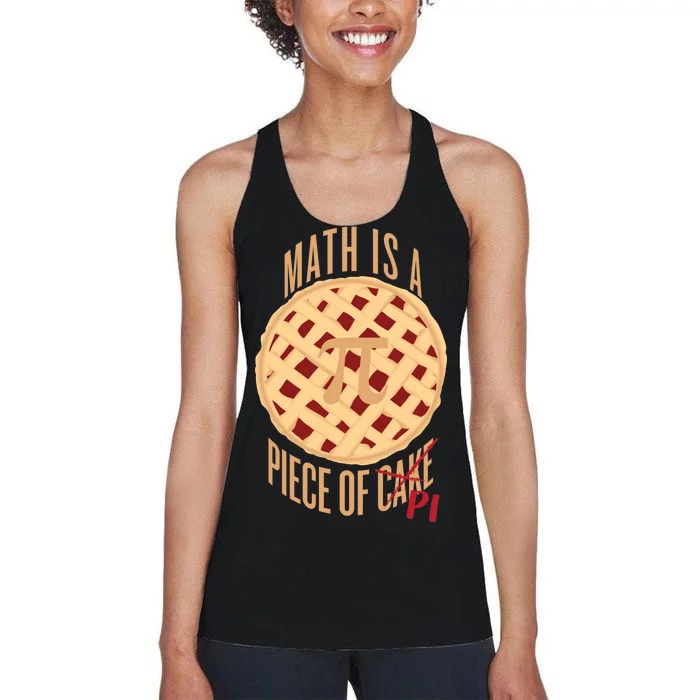 Math Is A Piece Of Cake Pi Day Women's Racerback Tank