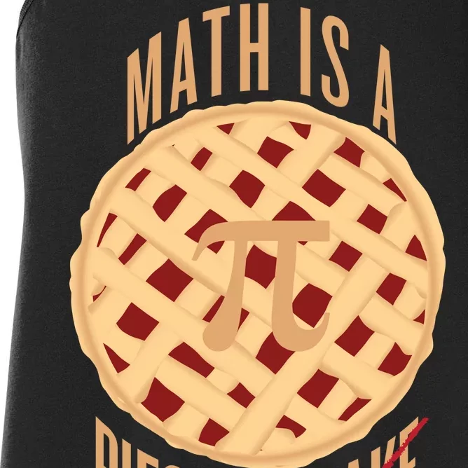 Math Is A Piece Of Cake Pi Day Women's Racerback Tank