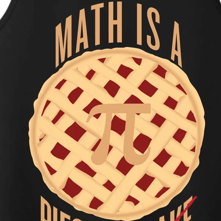 Math Is A Piece Of Cake Pi Day Performance Tank