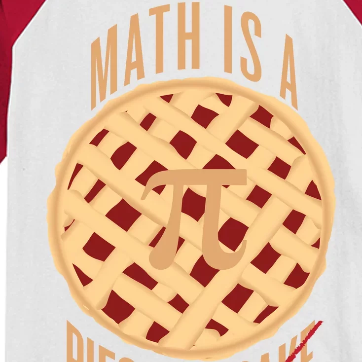 Math Is A Piece Of Cake Pi Day Kids Colorblock Raglan Jersey