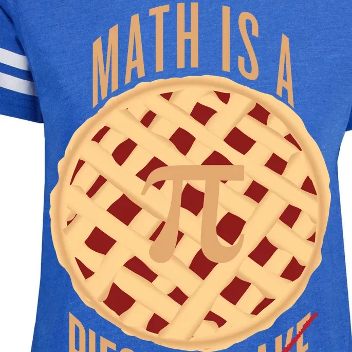 Math Is A Piece Of Cake Pi Day Enza Ladies Jersey Football T-Shirt