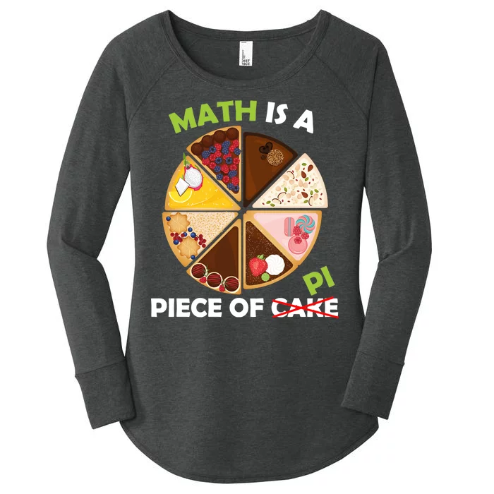 Math Is A Piece Of Pi Women's Perfect Tri Tunic Long Sleeve Shirt