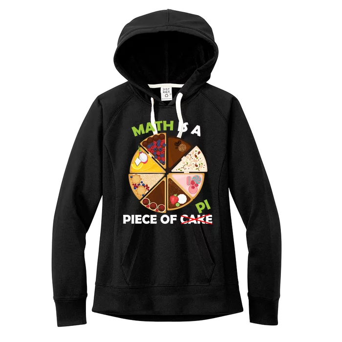 Math Is A Piece Of Pi Women's Fleece Hoodie