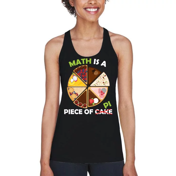 Math Is A Piece Of Pi Women's Racerback Tank