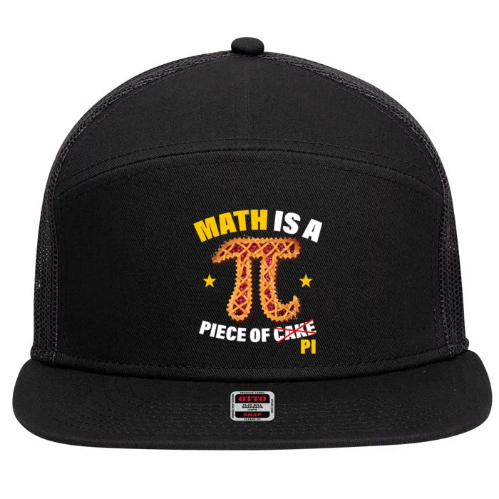 Math is a piece of pi Humor 7 Panel Mesh Trucker Snapback Hat