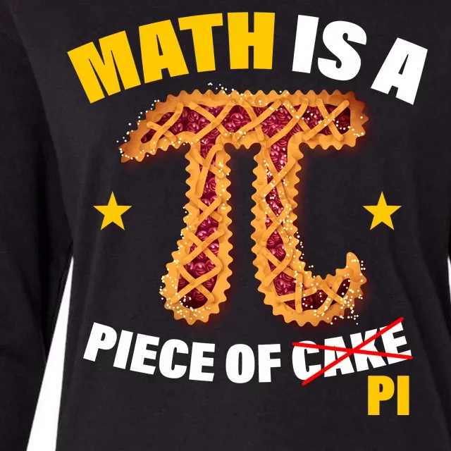 Math is a piece of pi Humor Womens Cotton Relaxed Long Sleeve T-Shirt