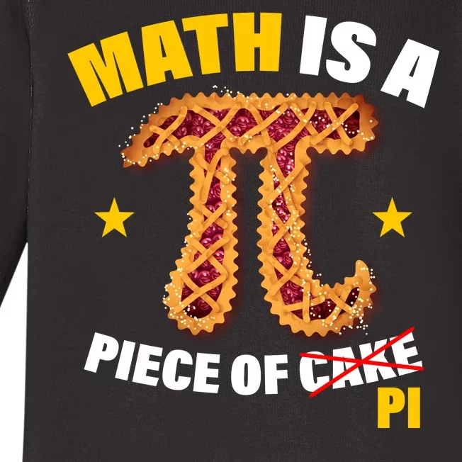 Math is a piece of pi Humor Baby Long Sleeve Bodysuit