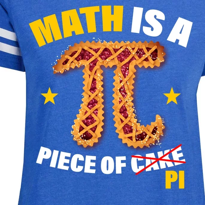 Math is a piece of pi Humor Enza Ladies Jersey Football T-Shirt