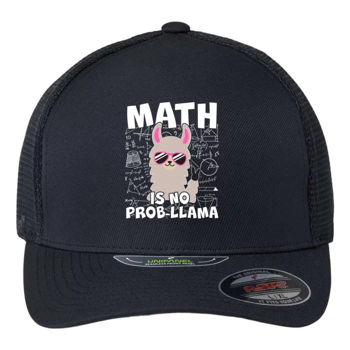 Math Is No Prob-llama Flexfit Unipanel Trucker Cap