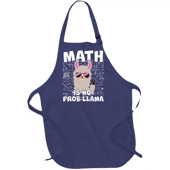 Math Is No Prob-llama Full-Length Apron With Pocket