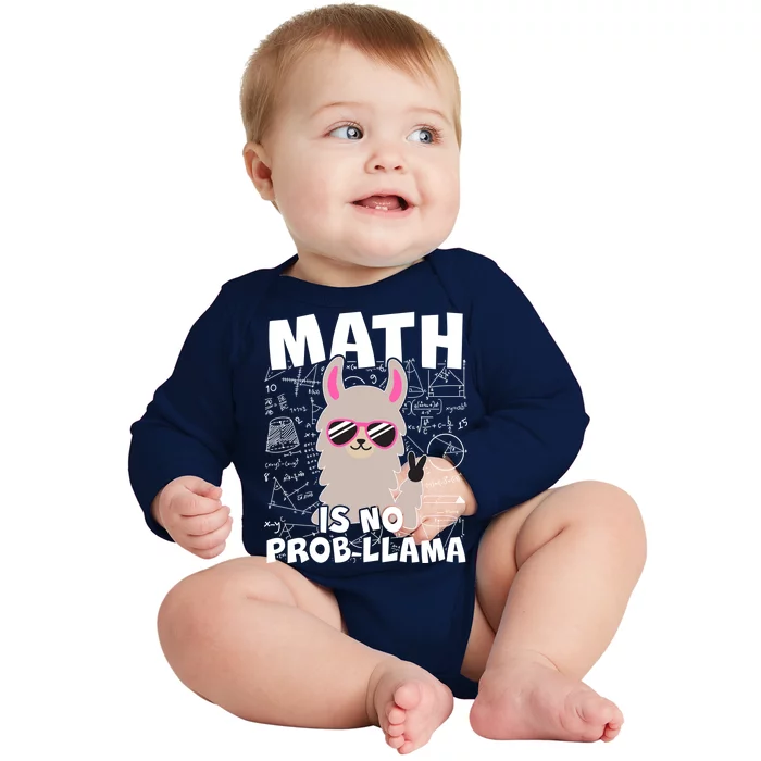 Math Is No Prob-llama Baby Long Sleeve Bodysuit