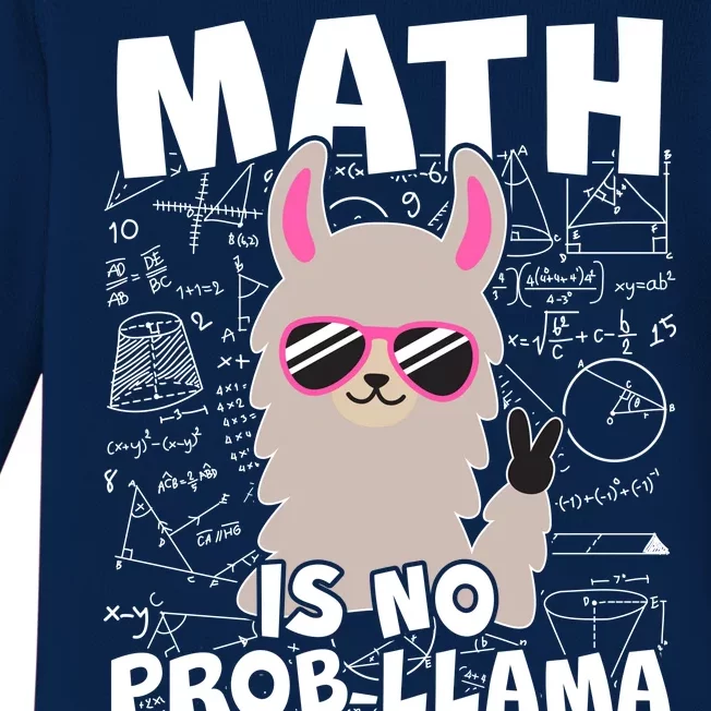 Math Is No Prob-llama Baby Long Sleeve Bodysuit