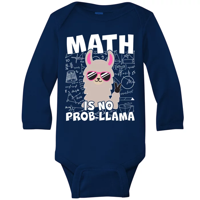 Math Is No Prob-llama Baby Long Sleeve Bodysuit