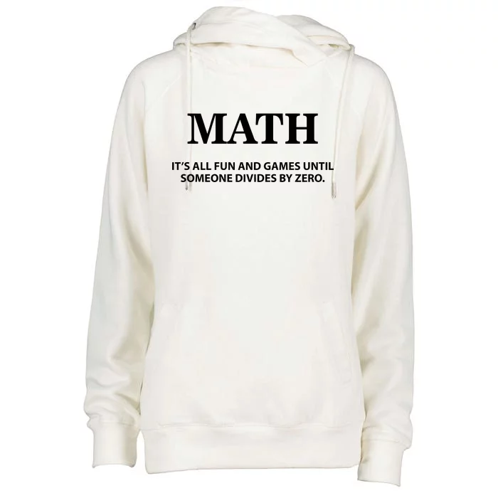 Math It's All Fun And Games Womens Funnel Neck Pullover Hood