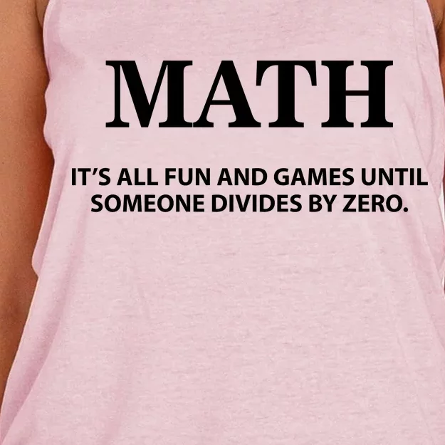 Math It's All Fun And Games Women's Knotted Racerback Tank