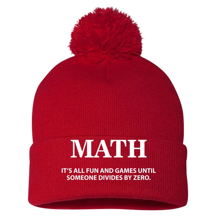 Math It's All Fun And Games Pom Pom 12in Knit Beanie