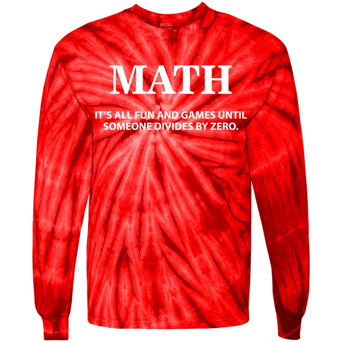 Math It's All Fun And Games Tie-Dye Long Sleeve Shirt