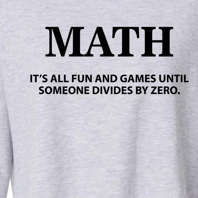 Math It's All Fun And Games Cropped Pullover Crew