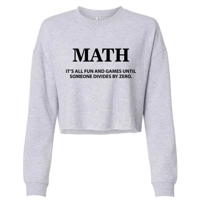 Math It's All Fun And Games Cropped Pullover Crew