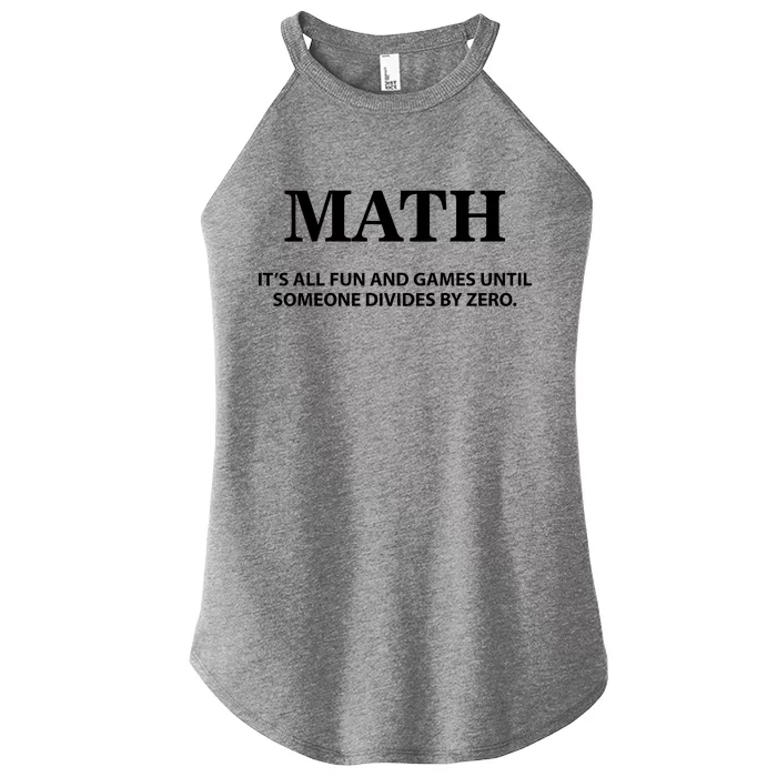 Math It's All Fun And Games Women’s Perfect Tri Rocker Tank