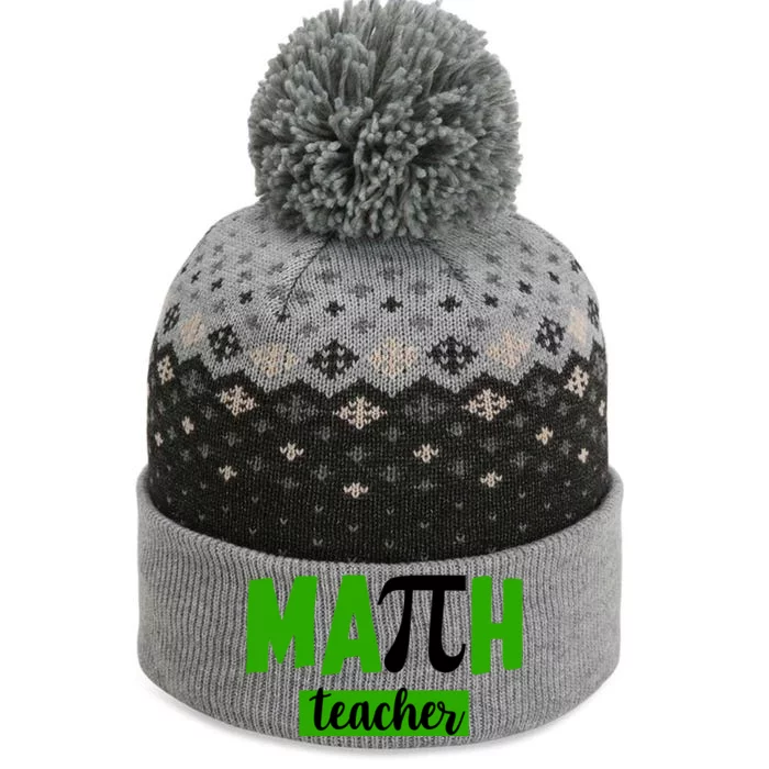 Math Teacher Pi Logo The Baniff Cuffed Pom Beanie