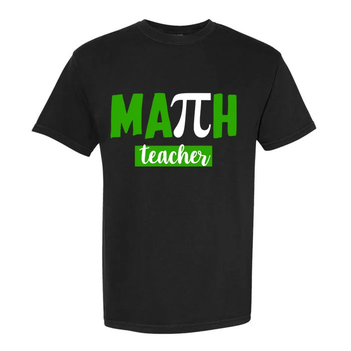 Math Teacher Pi Logo Garment-Dyed Heavyweight T-Shirt