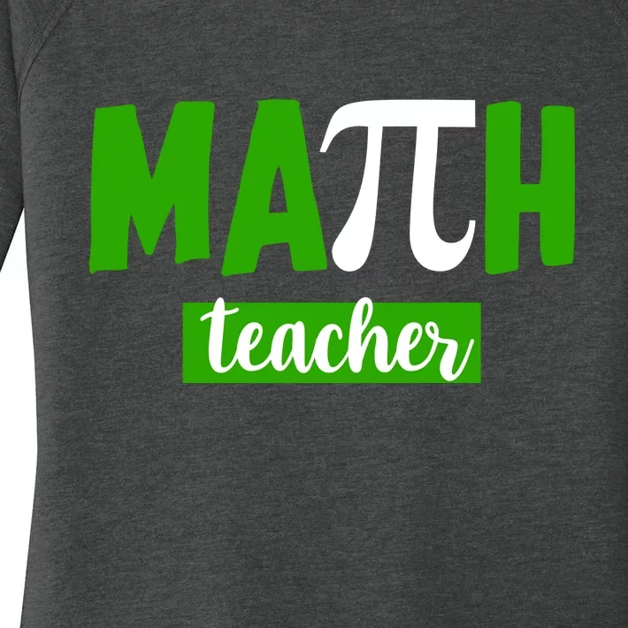 Math Teacher Pi Logo Women's Perfect Tri Tunic Long Sleeve Shirt