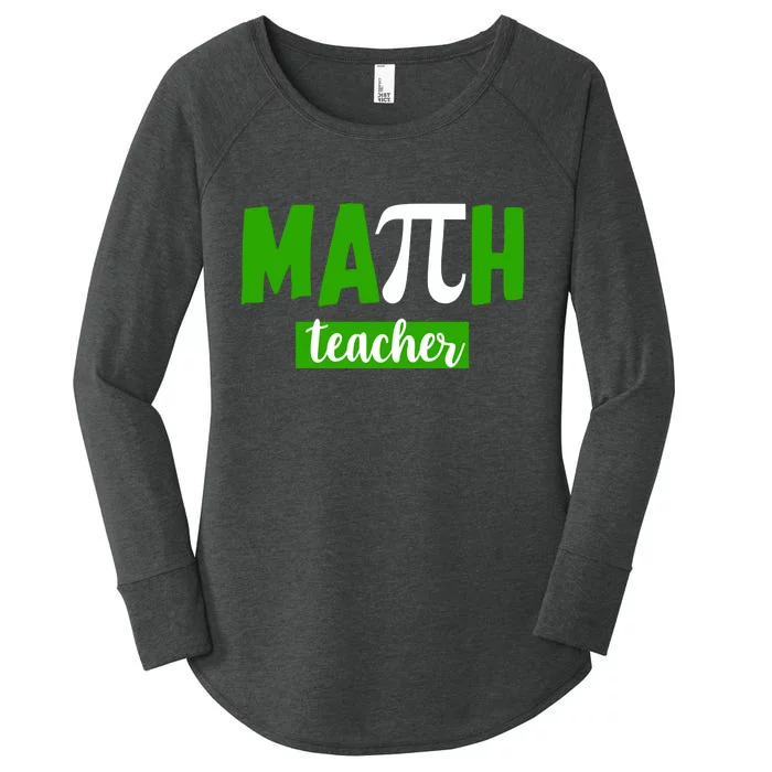 Math Teacher Pi Logo Women's Perfect Tri Tunic Long Sleeve Shirt