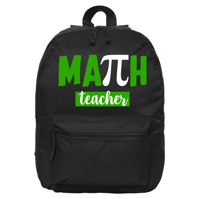 Math Teacher Pi Logo 16 in Basic Backpack