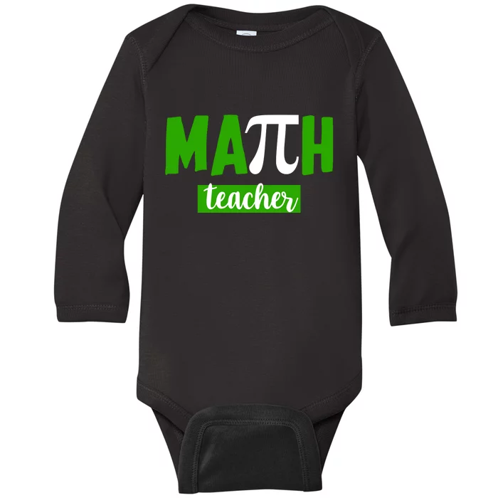 Math Teacher Pi Logo Baby Long Sleeve Bodysuit