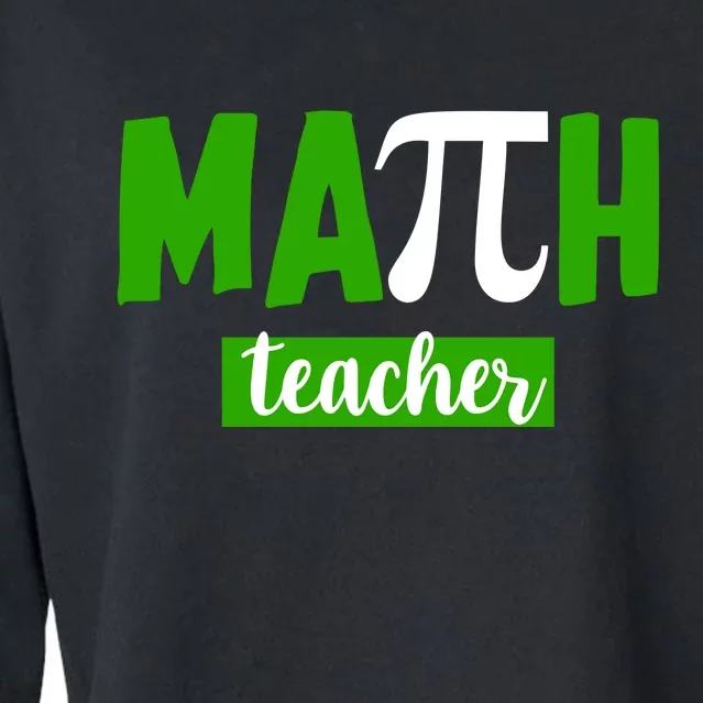 Math Teacher Pi Logo Cropped Pullover Crew