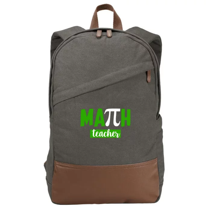 Math Teacher Pi Logo Cotton Canvas Backpack