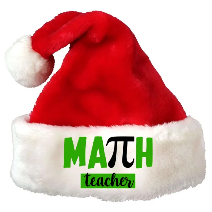 Math Teacher Pi Logo Premium Christmas Santa Hat