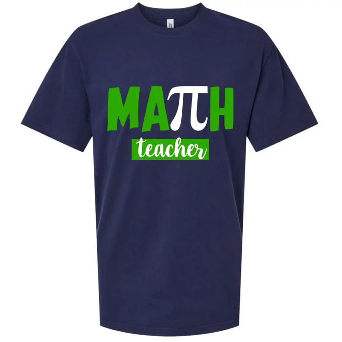 Math Teacher Pi Logo Sueded Cloud Jersey T-Shirt